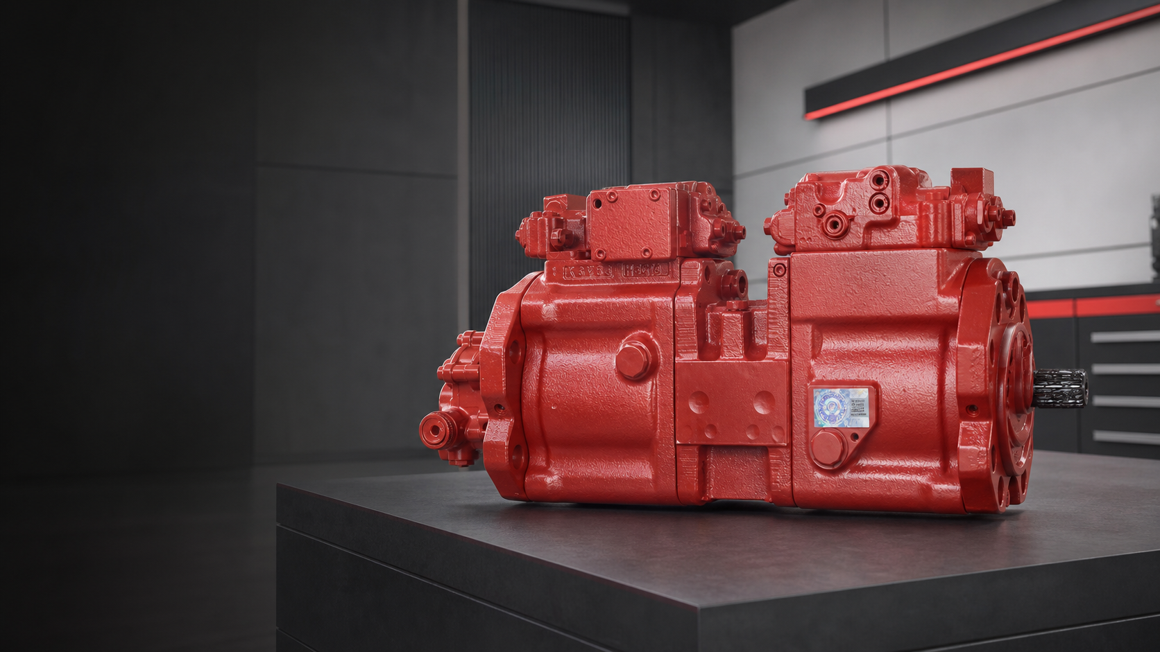 Hydraulic pump cutaway illustration